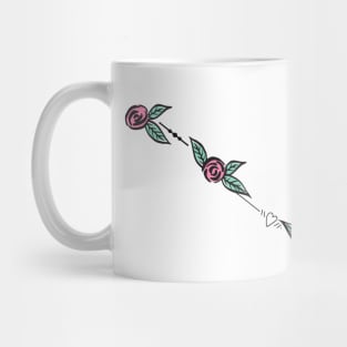 Canes Venatici (Hunting Dogs) Constellation Roses and Hearts Doodle Mug